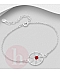 Bratara din argint model Dream Catcher cu piatra rosie