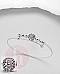 Bratara rigida din argint tip bangle, cu bilute si text I Love Forever