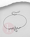 Bratara din argint rodiat model heartbeat, lacat si cristale albe