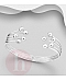 Bratara rigida din argint tip Cuff cu bilute