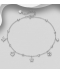 Bratara picior argint fluture, stea, inima, trifoi, bilute