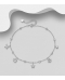 Bratara picior argint fluture, stea, inima, trifoi, bilute