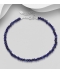 Bratara picior argint margele lapis lazuli albastre
