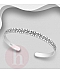 Bratara rigida tip cuff din argint, model floral