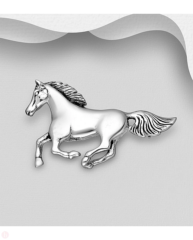 Brosa din argint model cal