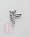 Brosa din argint model floare cu marcasite si perla alba