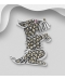 Brosa Pandantiv Catel Argint cu Marcasite