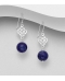 Cercei argint cu pietre lapis lazuli model celtic
