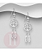 Cercei argint Dream Catcher cu pene