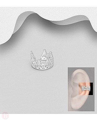 Cercel argint Ear Cuffs coroana pentru o ureche