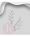 Cercei argint ear pins agrafa cu frunze
