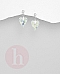 Cercei argint inima cristal Swarovski