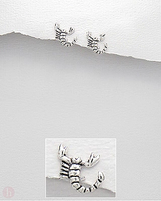 Cercei argint model scorpion