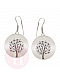 Cercei argint rotunzi - banut cu Tree of Life