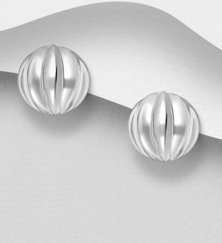 Cercei clips biluta striata argint
