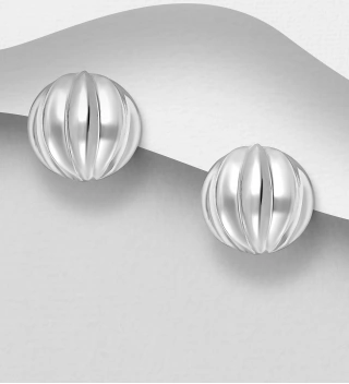 Cercei clips biluta striata argint