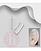 Cercei din argint tip earpins cu cristale albe