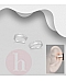 Cercei ear cuff din argint  decorati cu sirag de cristale
