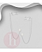 Cercei ear cuffs din argint cu cristale, perle si lantisor