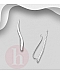 Cercei ear pins argint simplu model linie curba