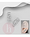 Cercei ear pins din argint cu mesaj LOVE