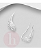 Cercei ear pins din argint model aripa cu cristale