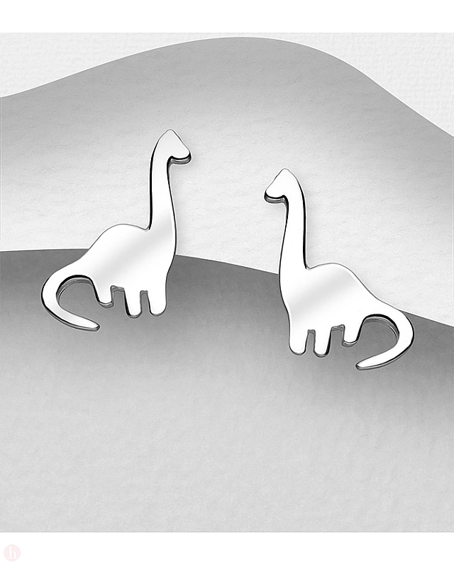 Cercei mici argint model dinozaur