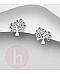 Cercei mici din argint model Tree of Life