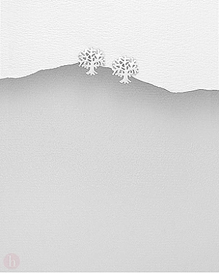 Cercei mici din argint Tree of Life