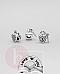 Charm - talisman din argint cu inima, lacat, cheie si mesaj