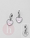 Charm - talisman din argint model inima cu mesaj Best Friends, Always there