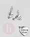 Charm - talisman din argint model inima, sageata si mesaj LOVE STRUCK