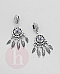 Charm din argint pentru bratara, Dream Catcher cu piatra albastra