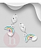 Charm - talisman pentru bratara model curcubeu din argint