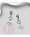 Charm din argint pentru bratara, model You and Me si inima