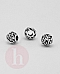 Charm talisman rotund frunze argint