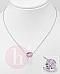 Colier argint cu cristal Swarovsky mov
