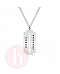Colier barbati din argint model lama - dog tag  