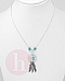 Colier din argint model Dream Catcher cu pietre turcoaz