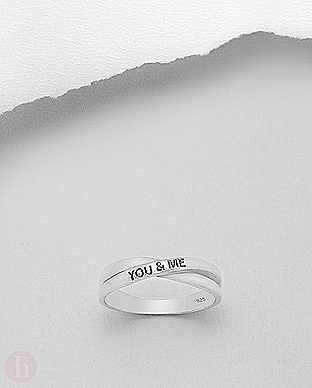 Inel argint model YOU & ME