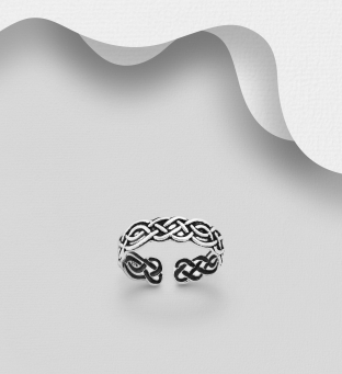 Inel argint picior model celtic impletit