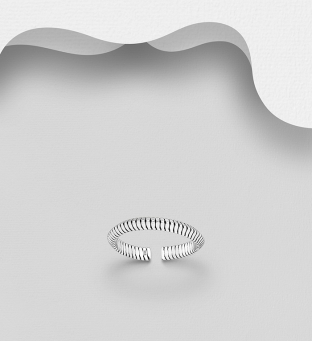 Inel argint picior model wire