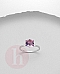 Inel de logodna cu cristal Swarovski roz