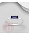 Inel din argint cu piatra swarovski violet