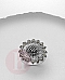 Inel din argint model floare cu marcasite