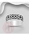 Inel lat din argint model triskelion