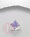 Inel mare argint romb cu cristale Zirconia mov
