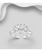 Inel picior ajustabil argint floare de lotus