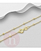 Lantisor din argint placat cu aur, model cu bilute