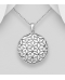Pandantiv rotund Floarea Vietii Flower of Life argint